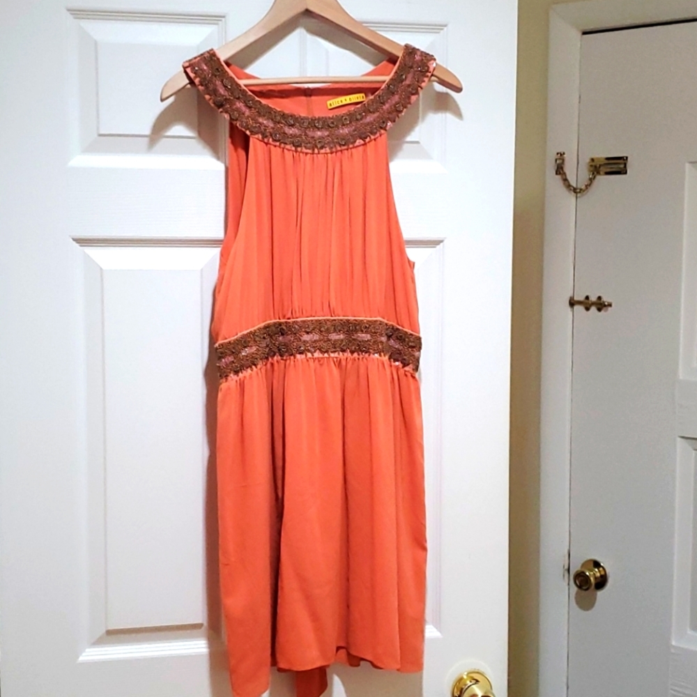 Vintage Alice + Olivia Silk Beaded Summer Dress.